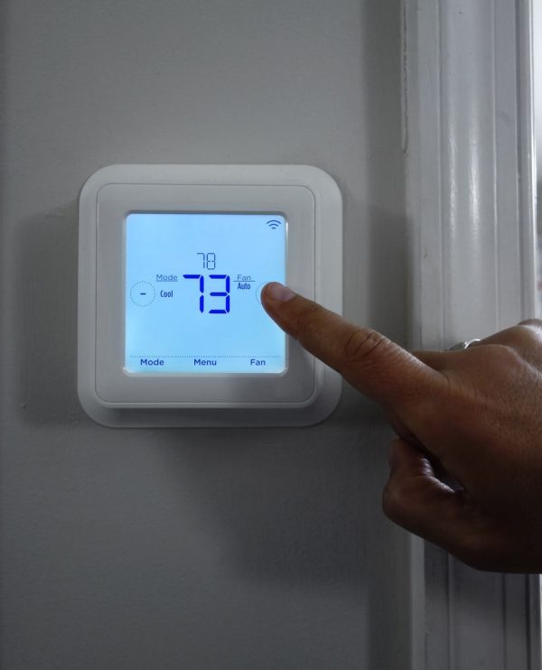 temperature on a smart thermostat